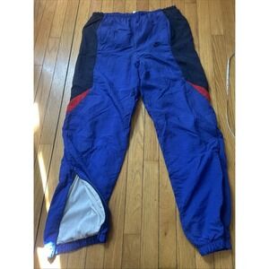 Vintage Nike Windbreaker Pants Mens Small Blue Track Joggers Zip Ankle Nylon 90s